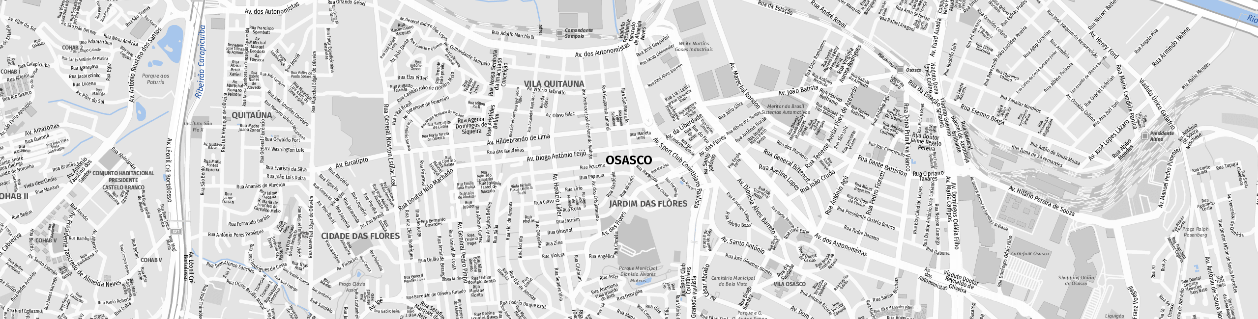 Stadtplan Osasco zum Downloaden.