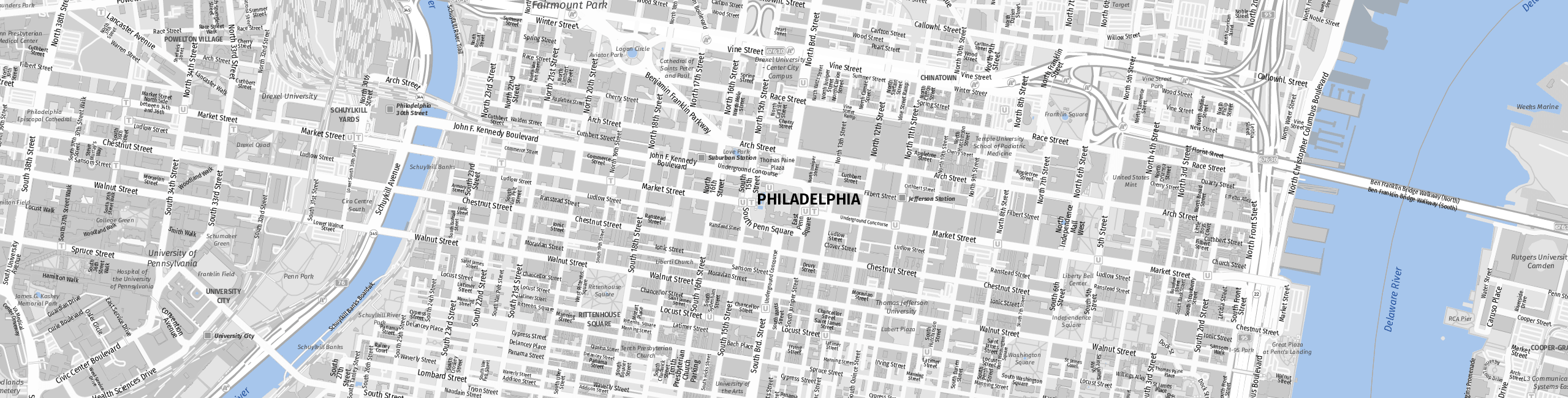 Stadtplan Philadelphia zum Downloaden.