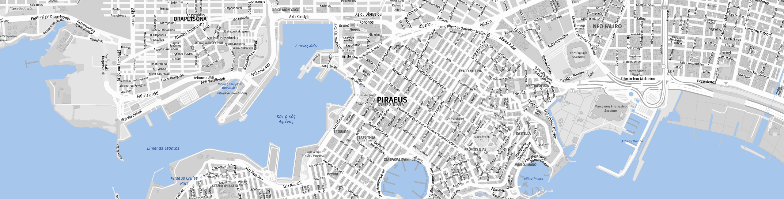 Stadtplan Piräus zum Downloaden.