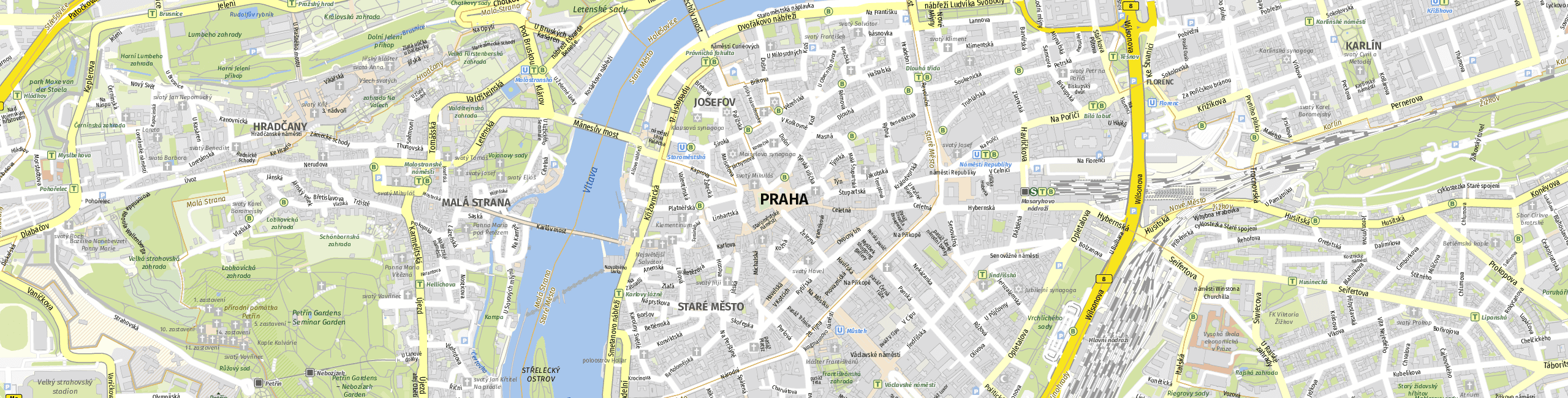 Stadtplan Prague zum Downloaden.