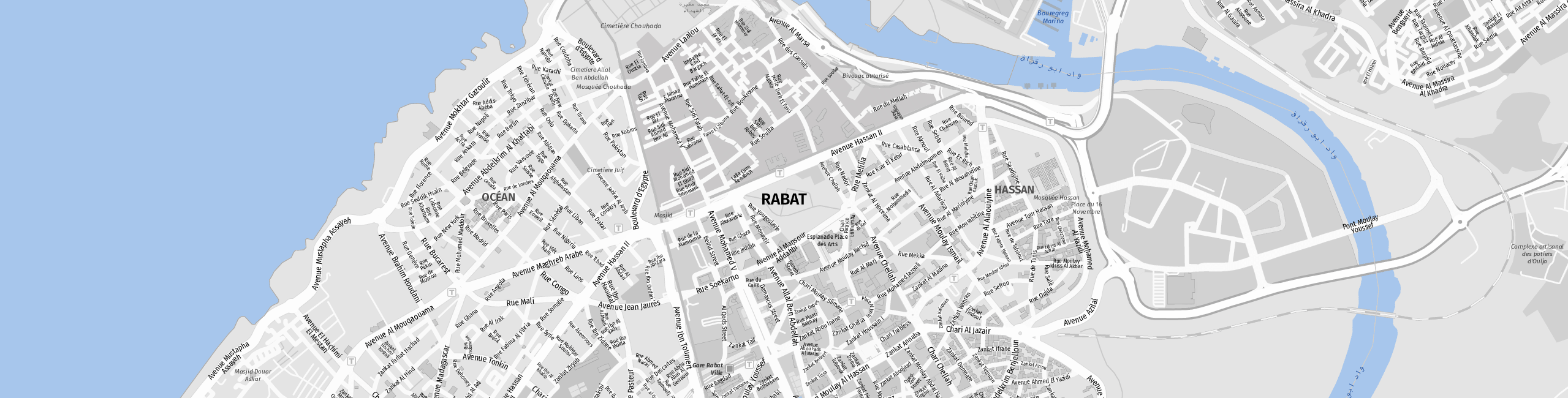 Stadtplan Rabat zum Downloaden.