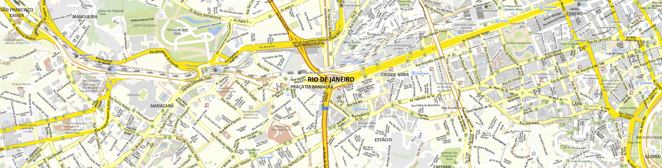 Stadtplan Rio de Janeiro zum Downloaden.