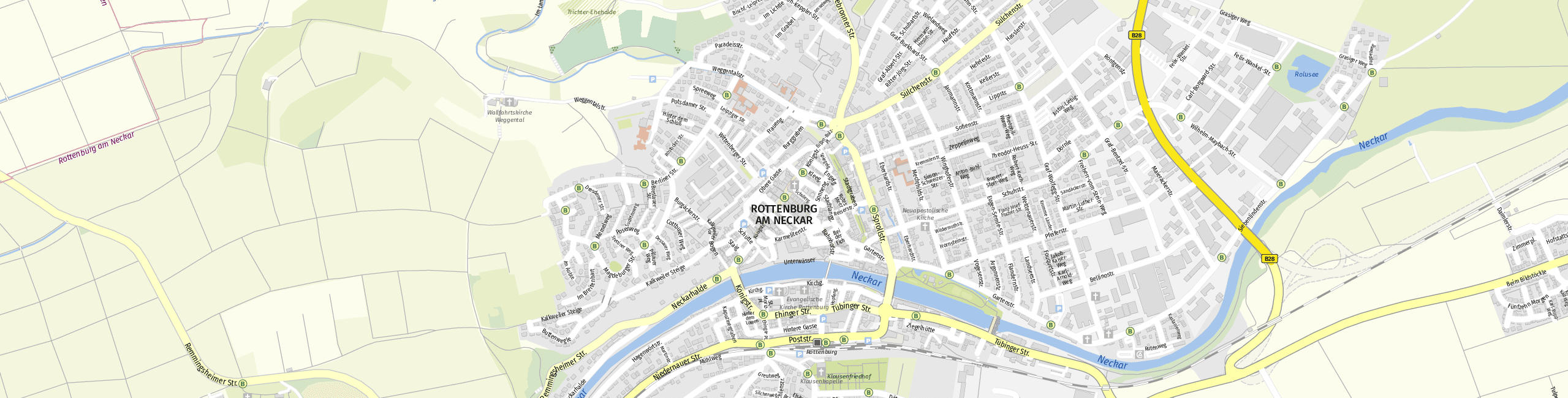 Stadtplan Rottenburg am Neckar zum Downloaden.