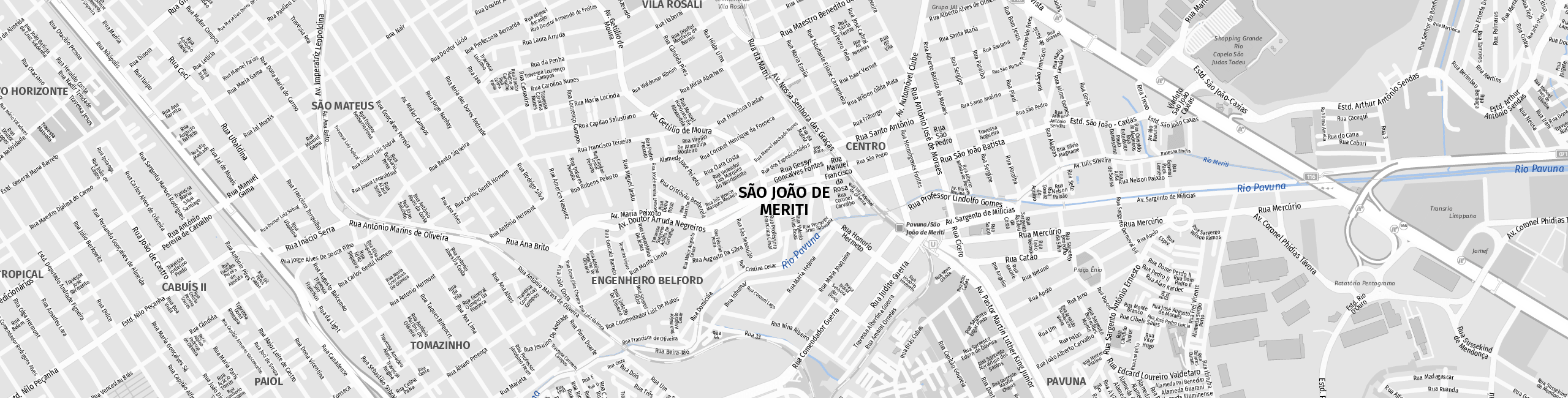 Stadtplan São João de Meriti zum Downloaden.