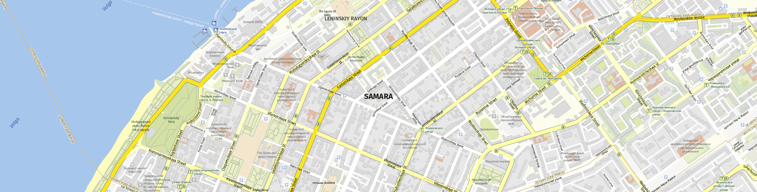 Stadtplan Samara zum Downloaden.