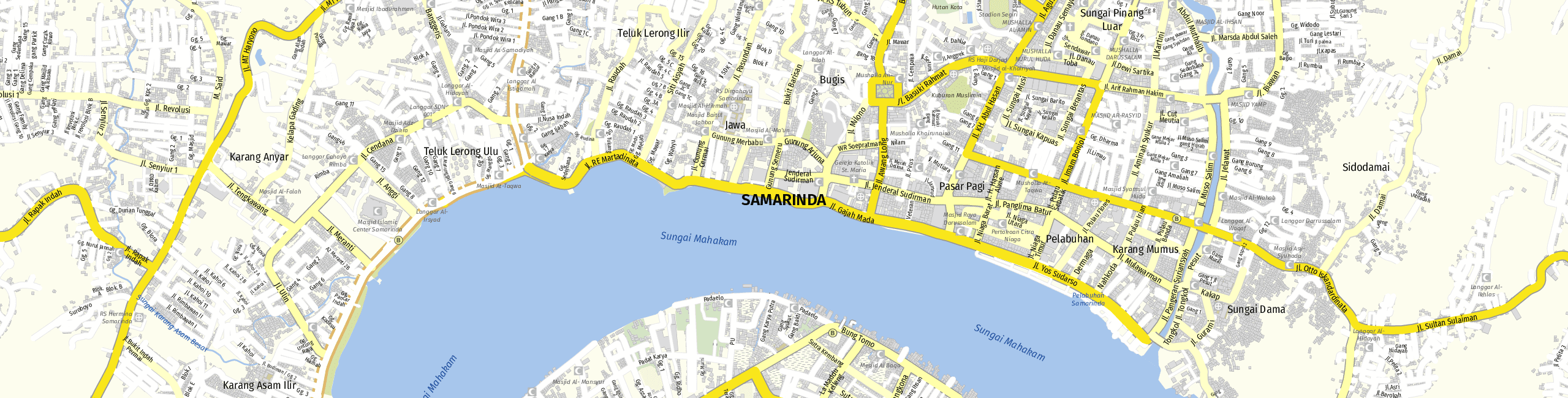 Stadtplan Samarinda zum Downloaden.