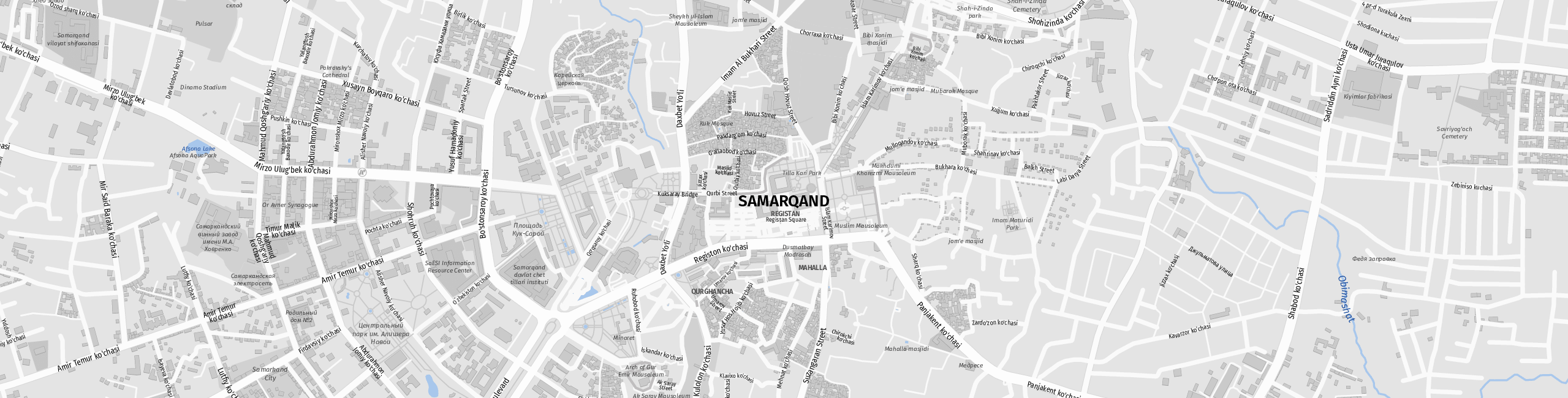 Stadtplan Samarqand zum Downloaden.
