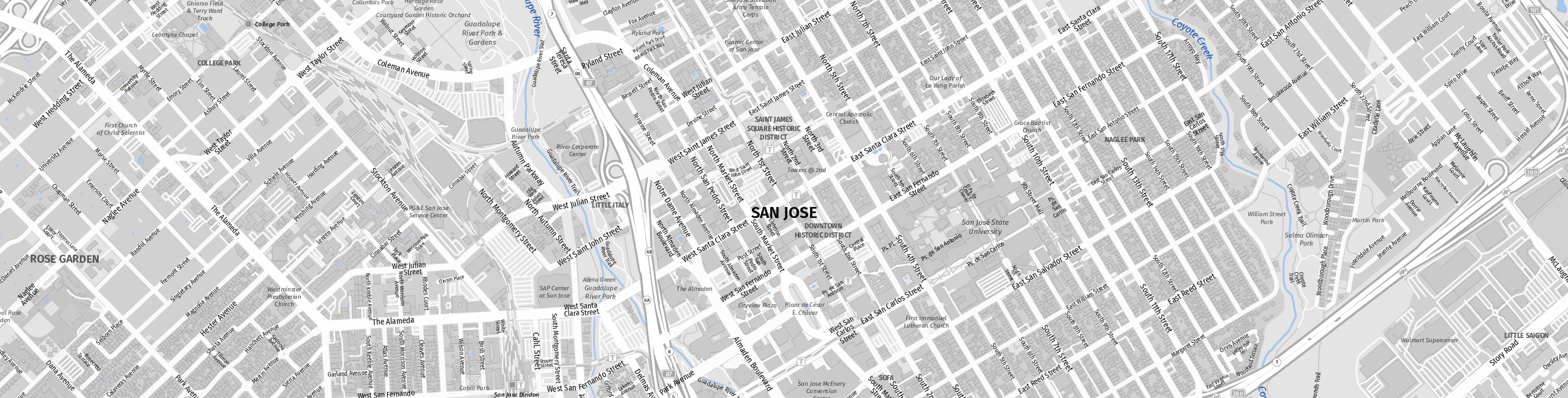 Stadtplan San José zum Downloaden.