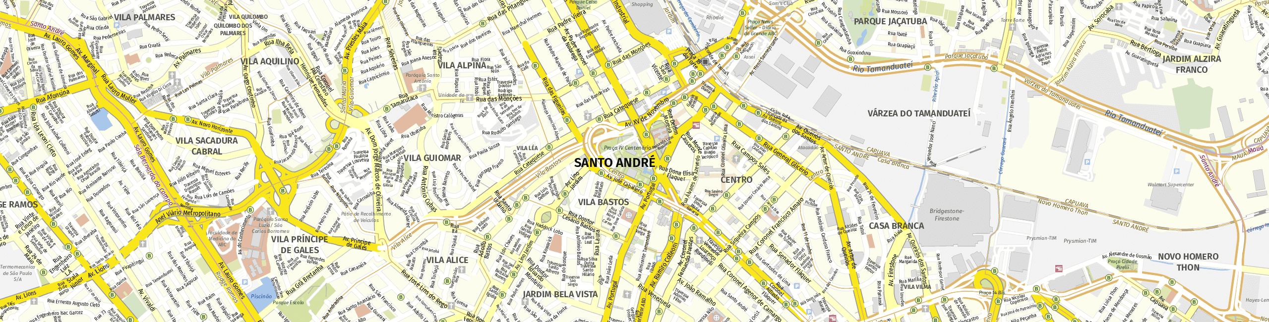 Stadtplan Santo André zum Downloaden.