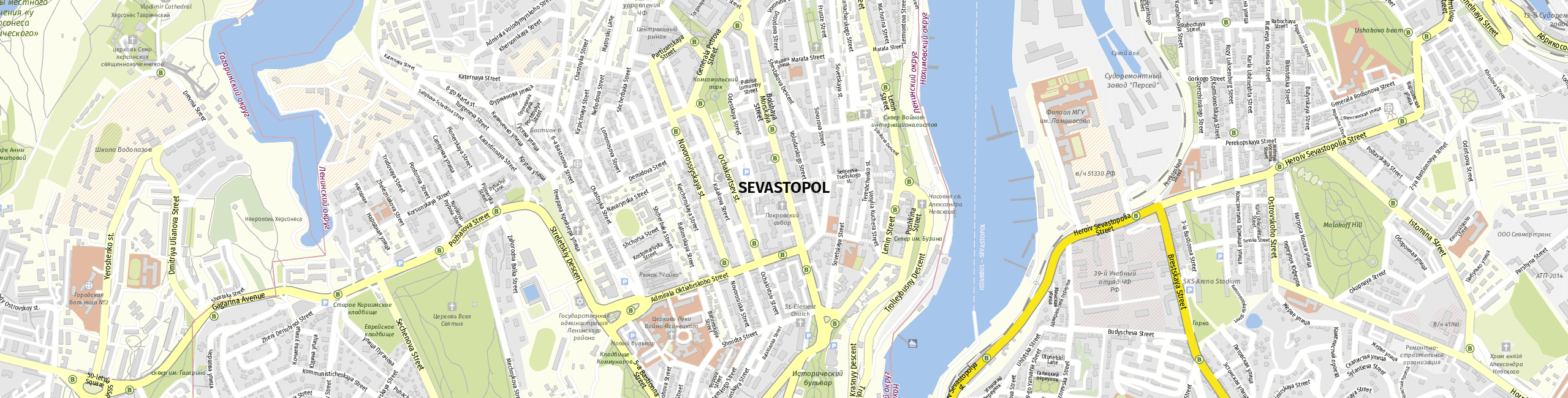 Stadtplan Sewastopol zum Downloaden.