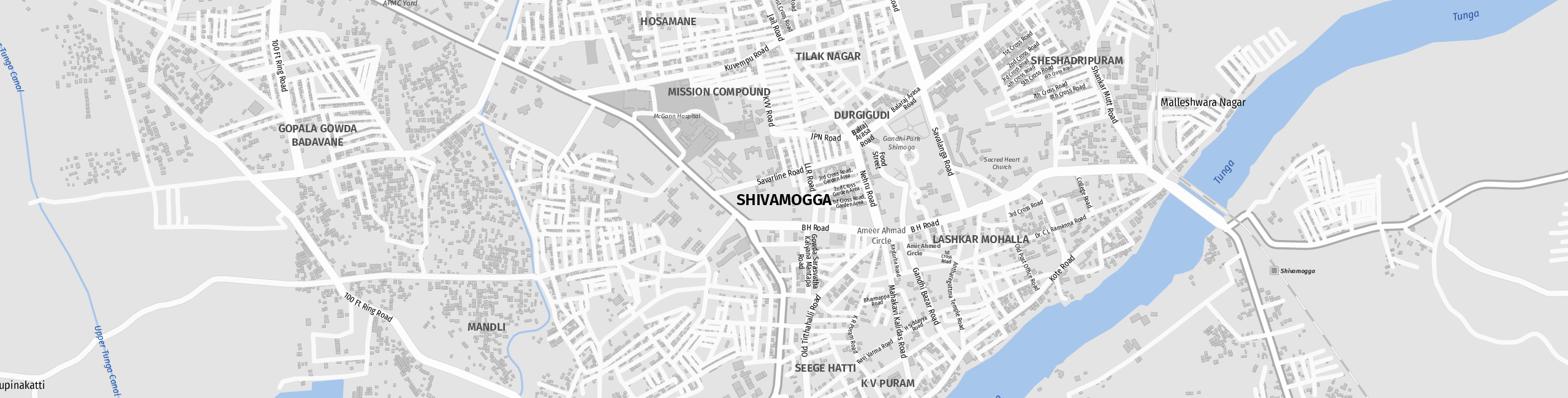 Stadtplan Shivamogga zum Downloaden.