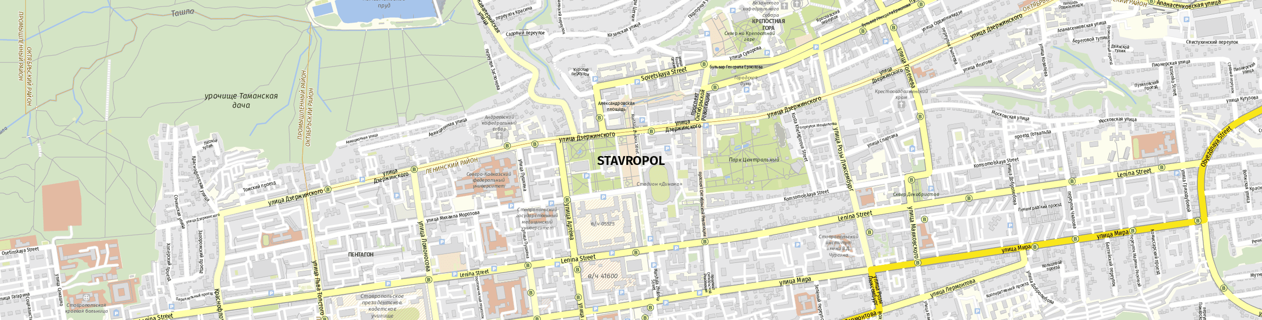 Stadtplan Stavropol zum Downloaden.