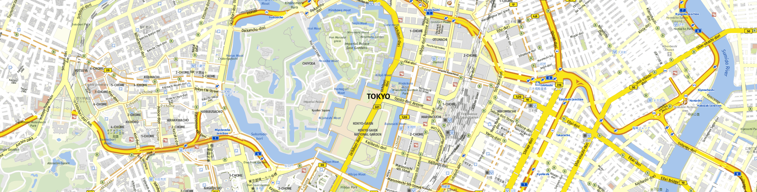 Stadtplan Tokio zum Downloaden.