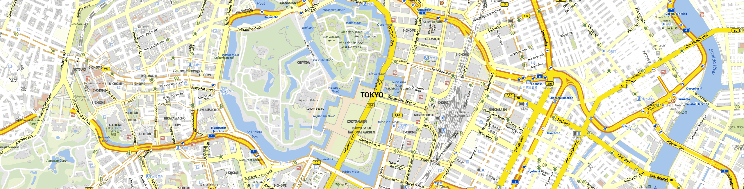 Stadtplan Tokyo zum Downloaden.