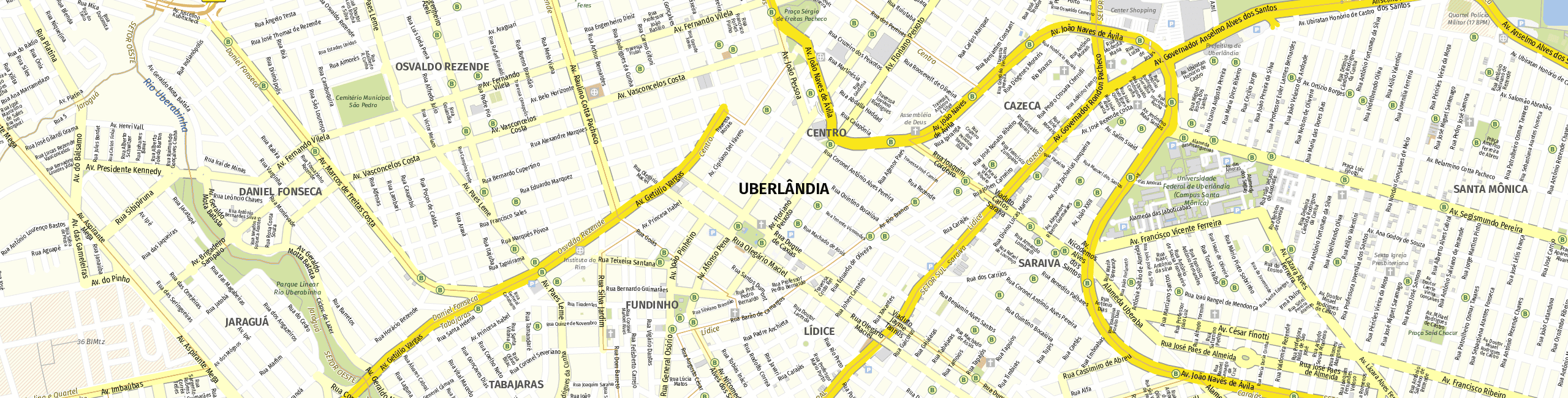 Stadtplan Uberlândia zum Downloaden.