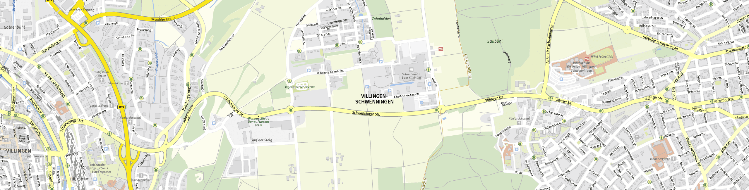 Stadtplan Villingen-Schwenningen zum Downloaden.