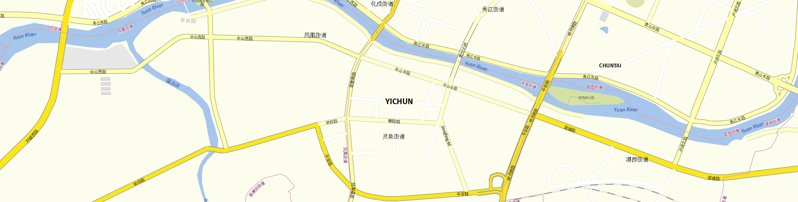 Stadtplan Yichun zum Downloaden.