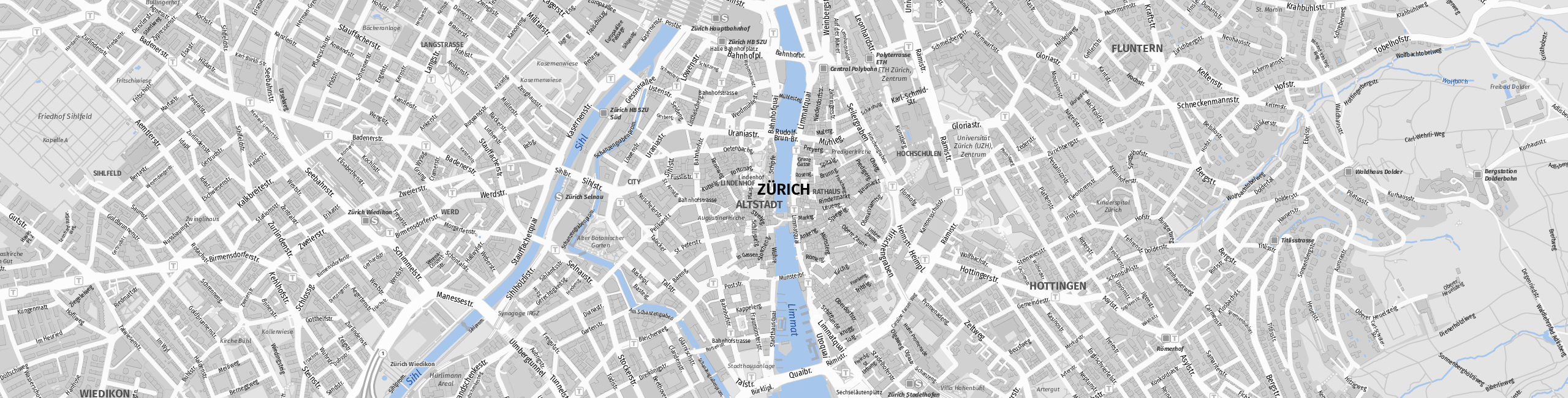 Stadtplan Zurich zum Downloaden.