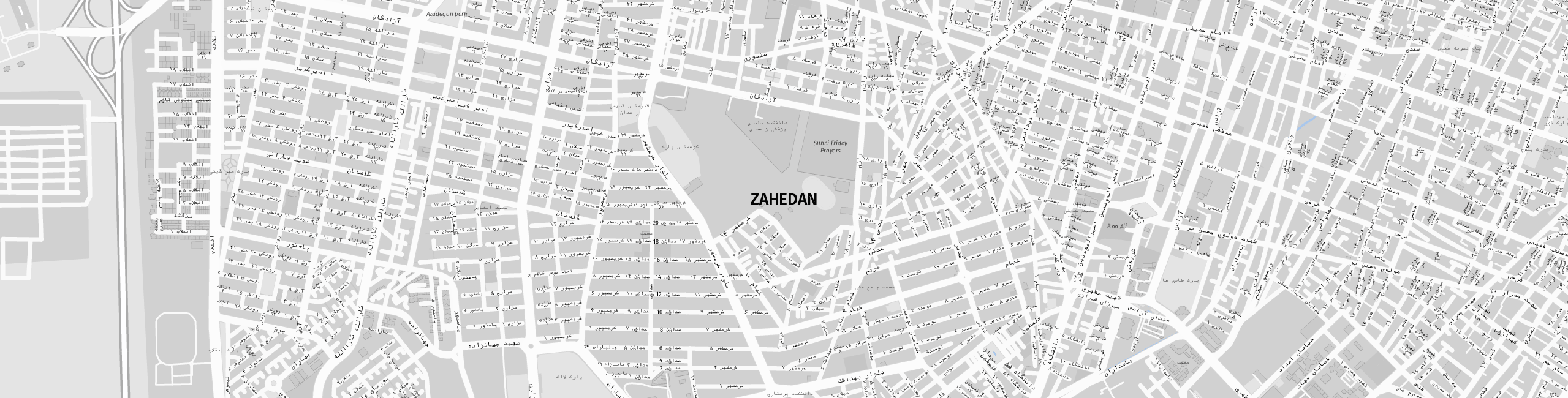 Stadtplan Zahedan zum Downloaden.