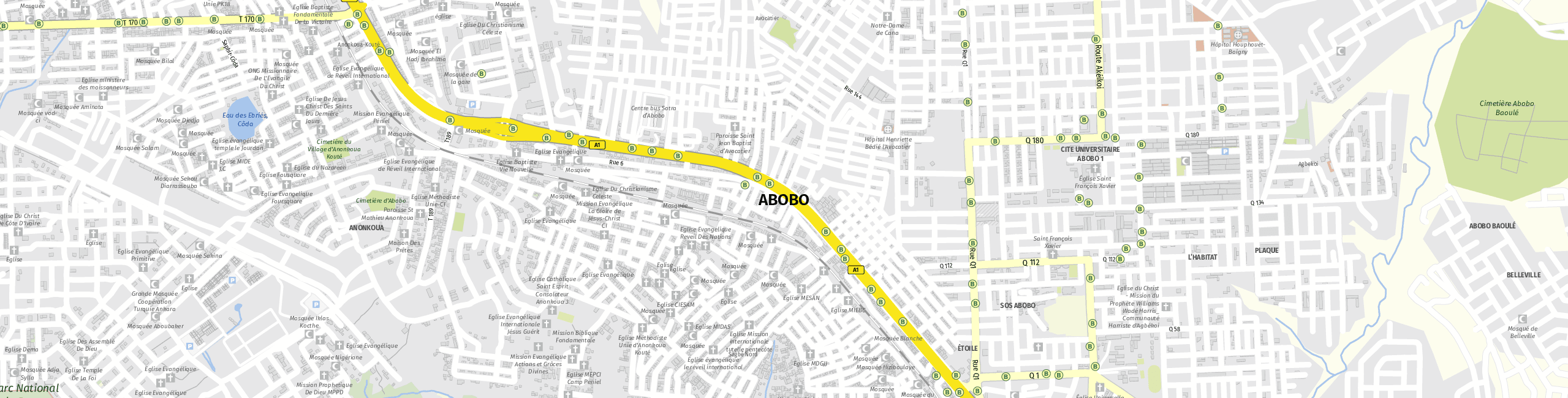 Stadtplan Abobo zum Downloaden.