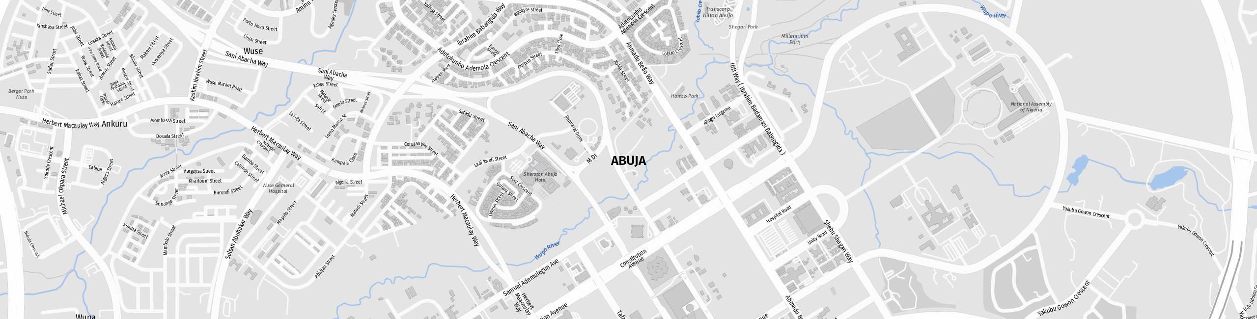 Stadtplan Abuja zum Downloaden.