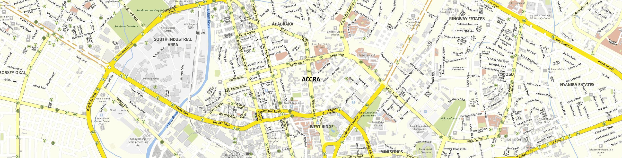Stadtplan Accra zum Downloaden.