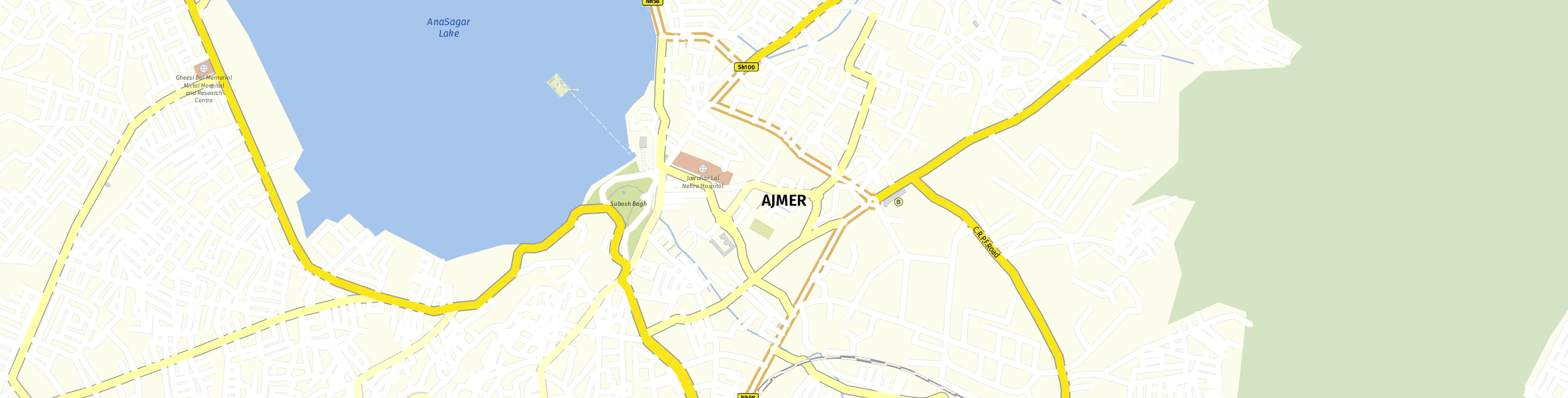 Stadtplan Ajmer zum Downloaden.