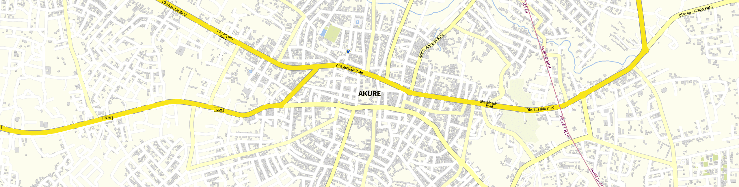 Stadtplan Akure zum Downloaden.