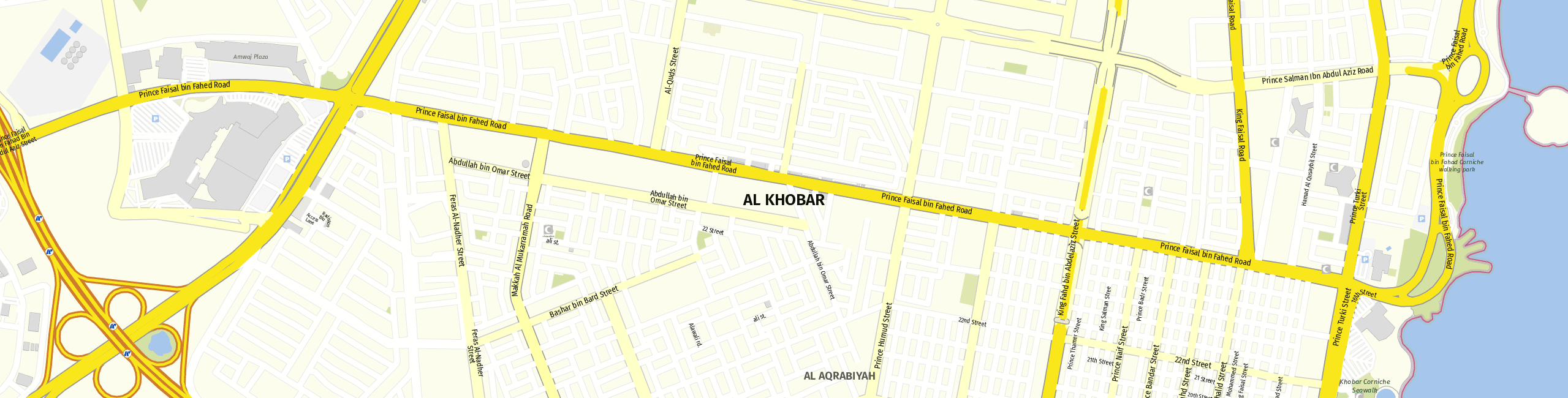 Stadtplan Al Khobar zum Downloaden.