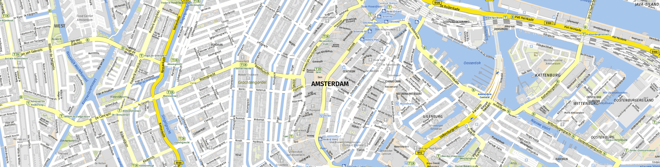 Stadtplan Amsterdam zum Downloaden.