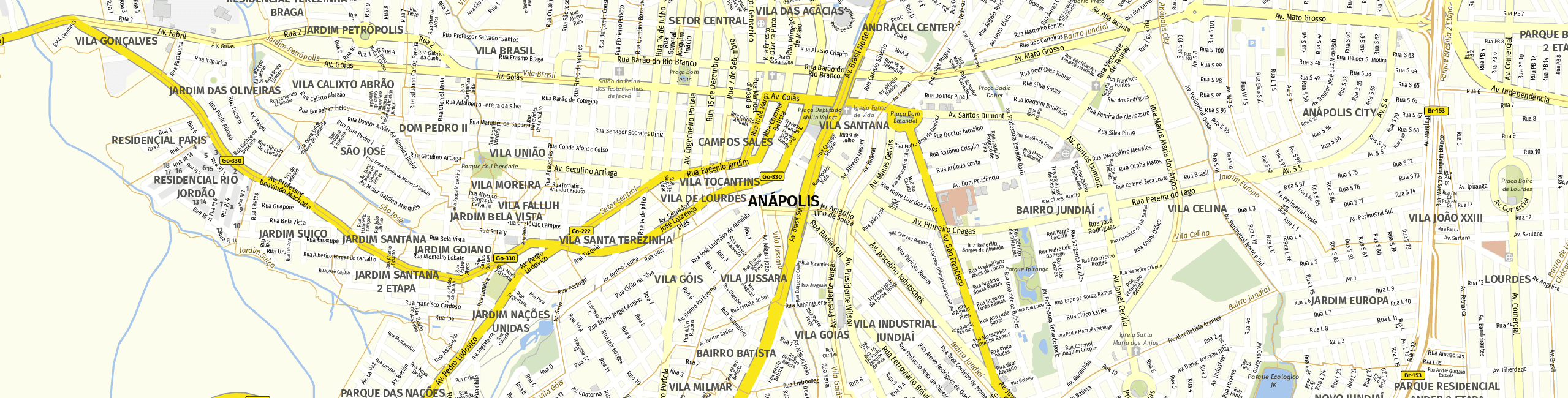 Stadtplan Anápolis zum Downloaden.
