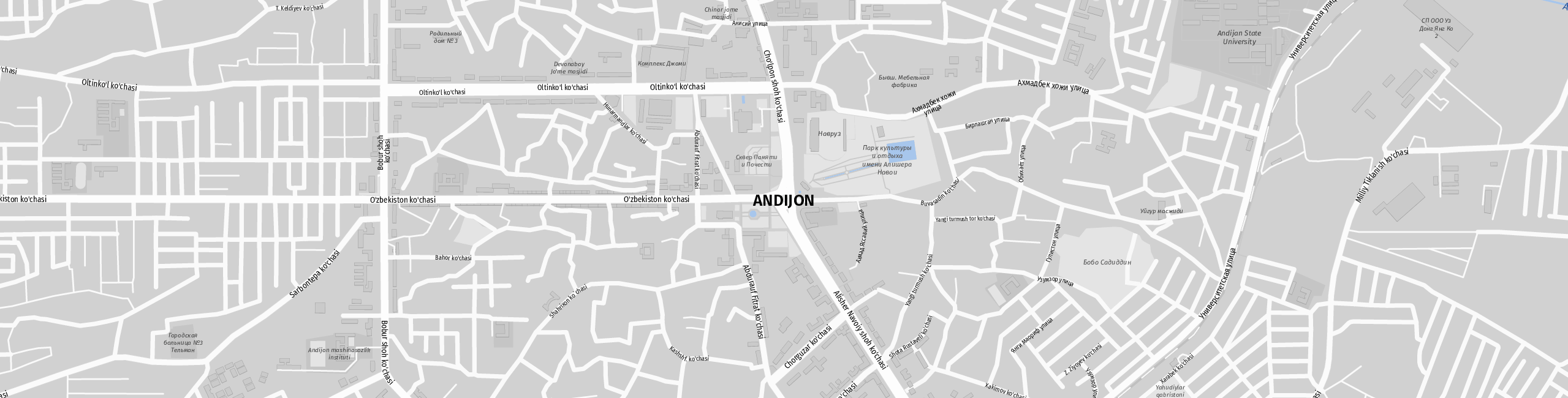 Stadtplan Andijan zum Downloaden.