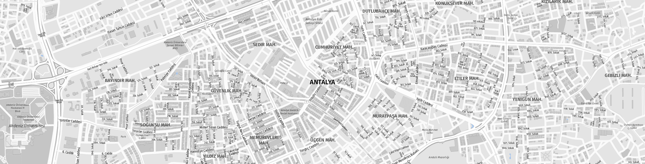 Stadtplan Antalya zum Downloaden.