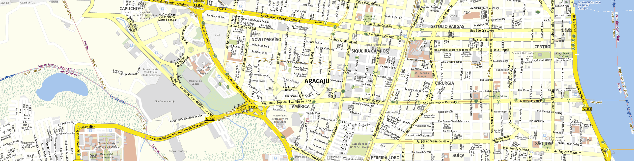 Stadtplan Aracaju zum Downloaden.