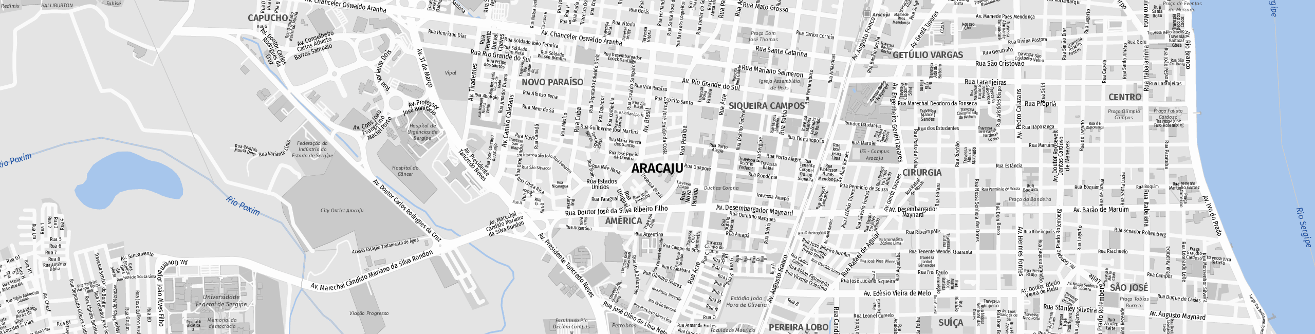 Stadtplan Aracaju zum Downloaden.