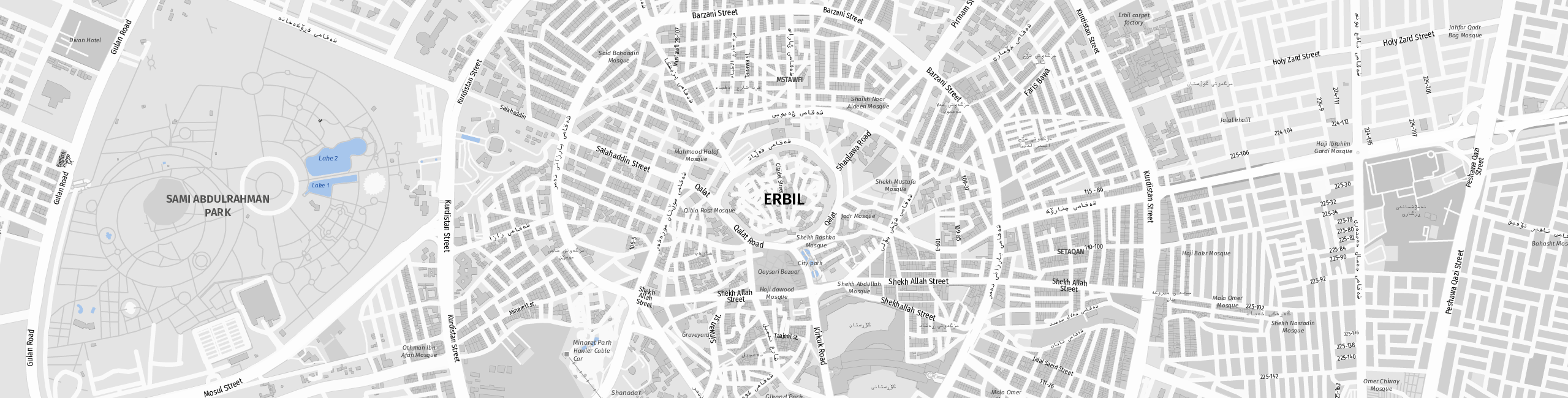 Stadtplan Arbil zum Downloaden.