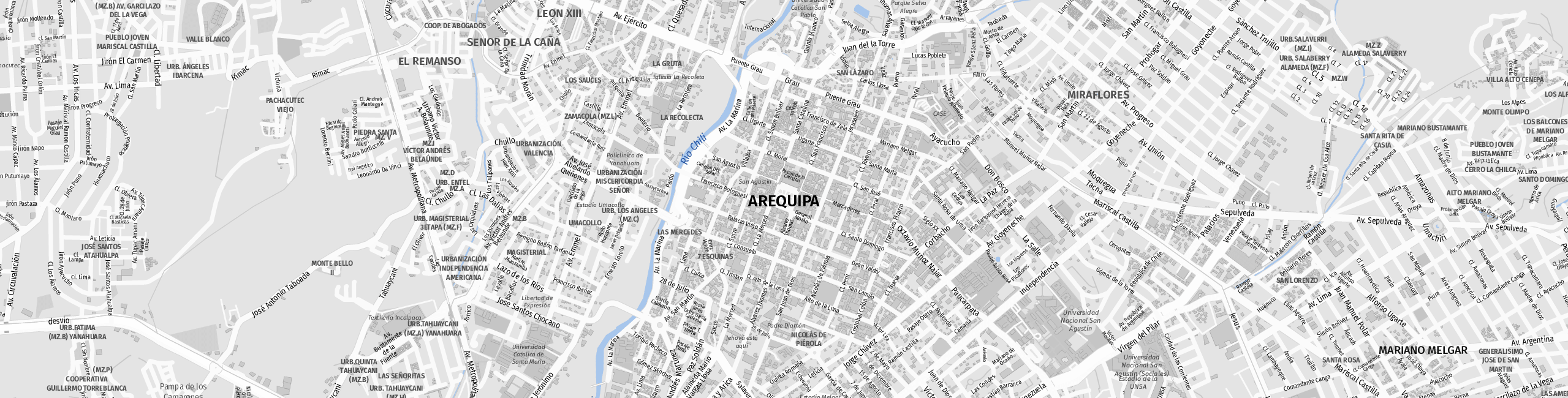 Stadtplan Arequipa zum Downloaden.