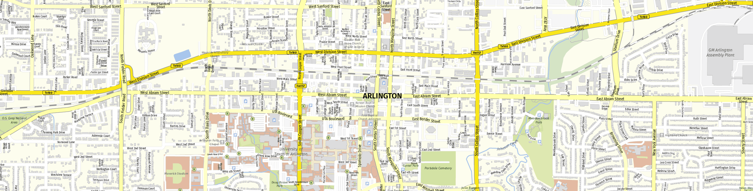 Stadtplan Arlington zum Downloaden.