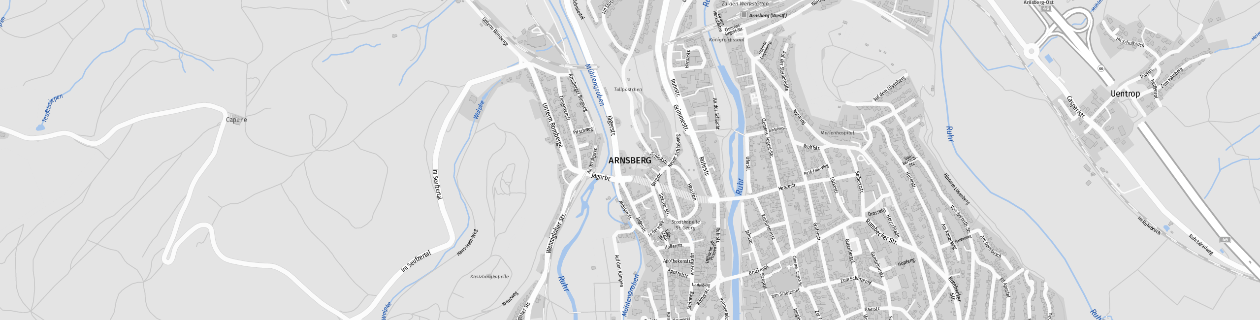 Stadtplan Arnsberg zum Downloaden.