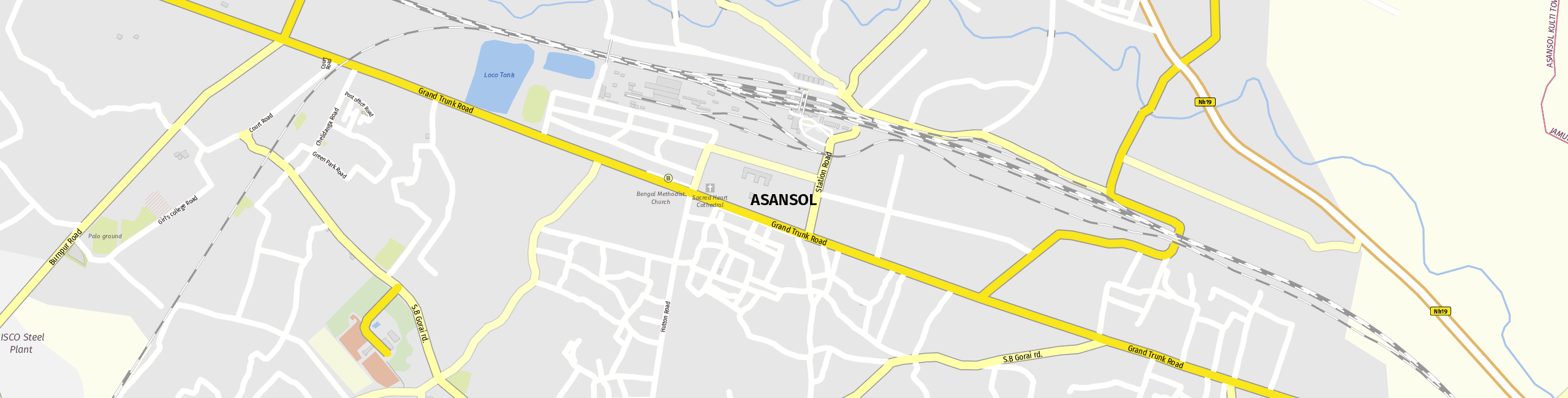 Stadtplan Asansol zum Downloaden.