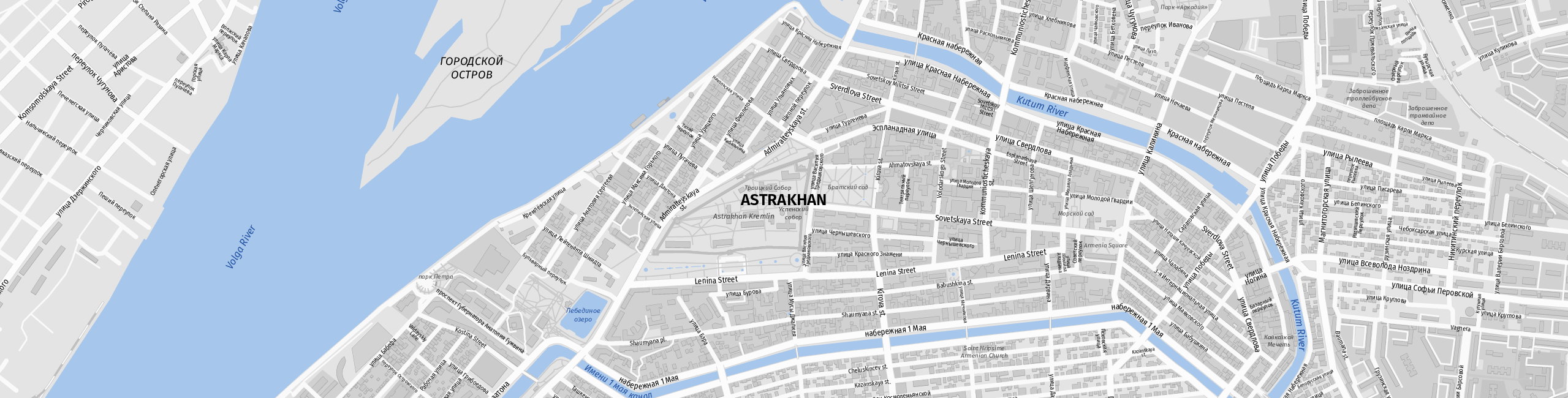 Stadtplan Astrakhan zum Downloaden.