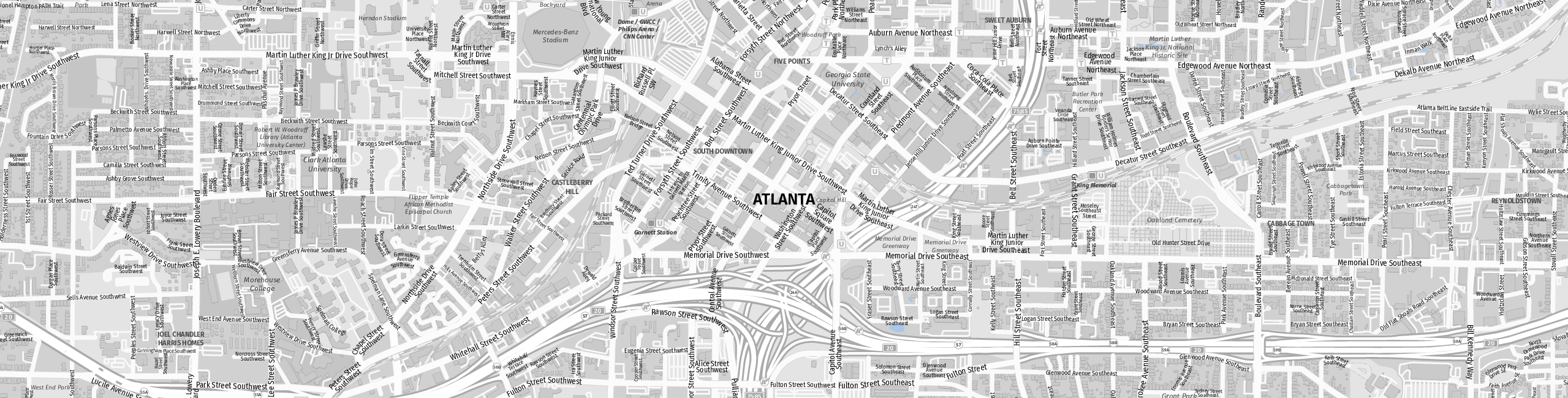 Stadtplan Atlanta zum Downloaden.