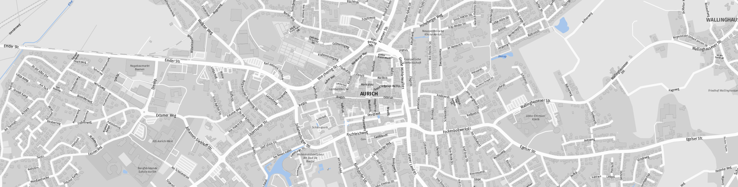 Stadtplan Aurich zum Downloaden.
