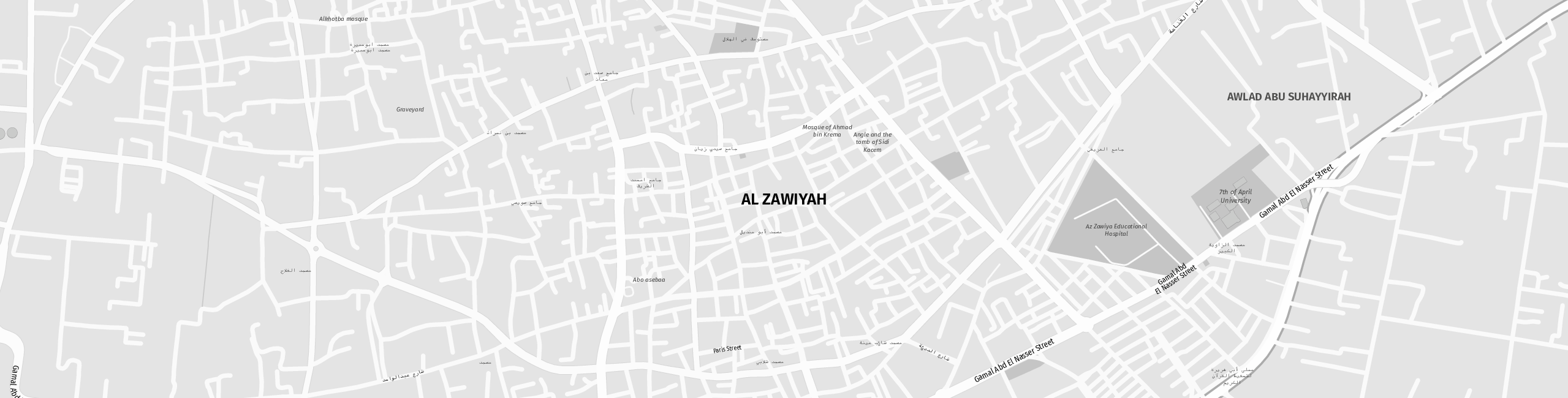 Stadtplan Az Zawiyah zum Downloaden.