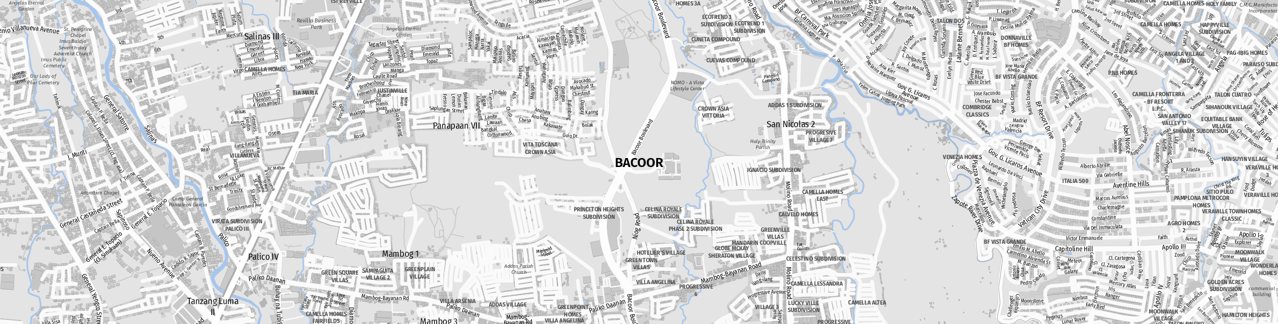 Stadtplan Bacoor zum Downloaden.