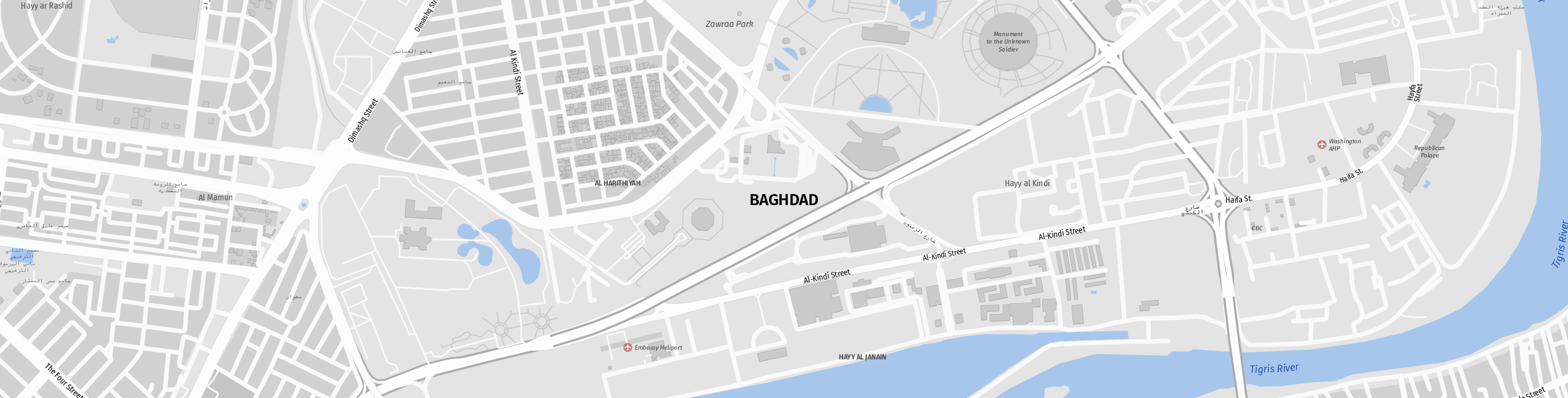 Stadtplan Baghdad zum Downloaden.