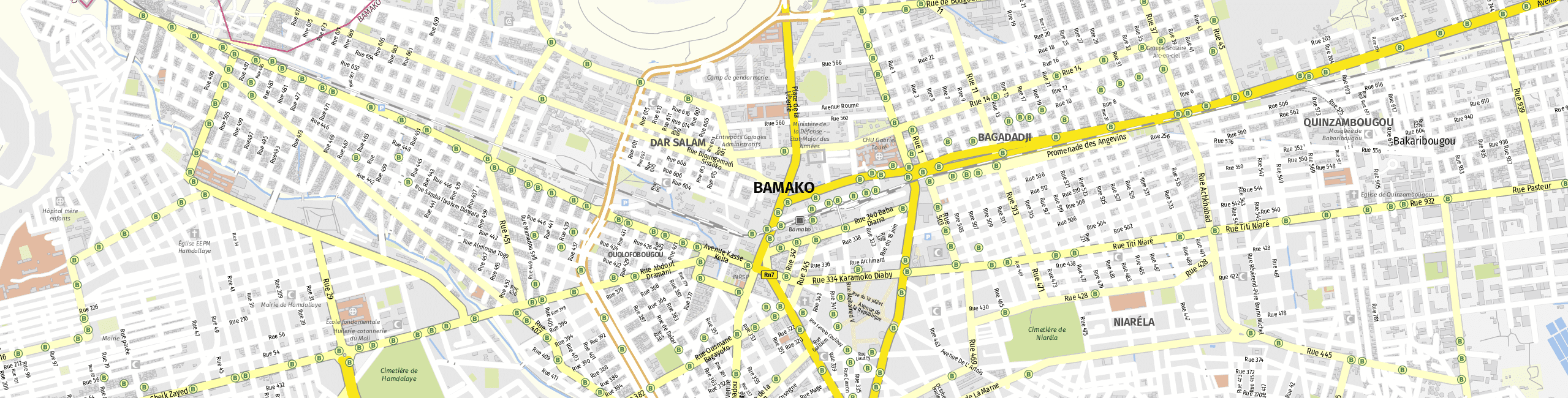 Stadtplan Bamako zum Downloaden.