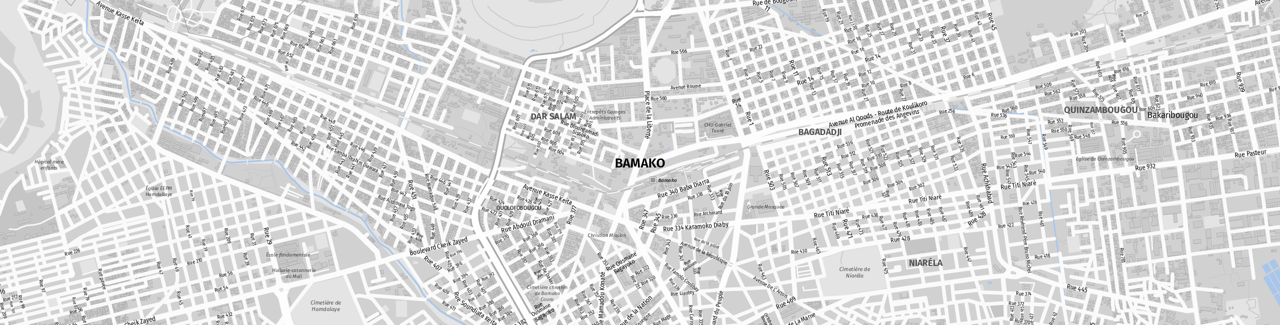Stadtplan Bamako zum Downloaden.