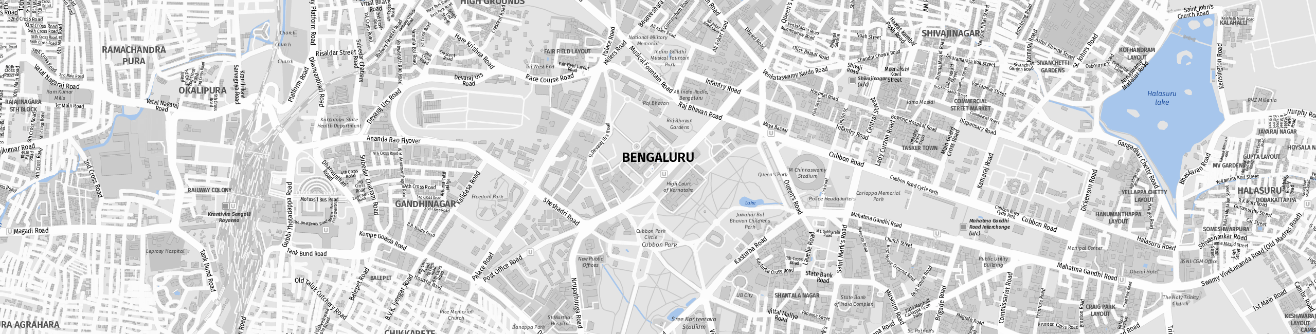 Stadtplan Bangalore zum Downloaden.