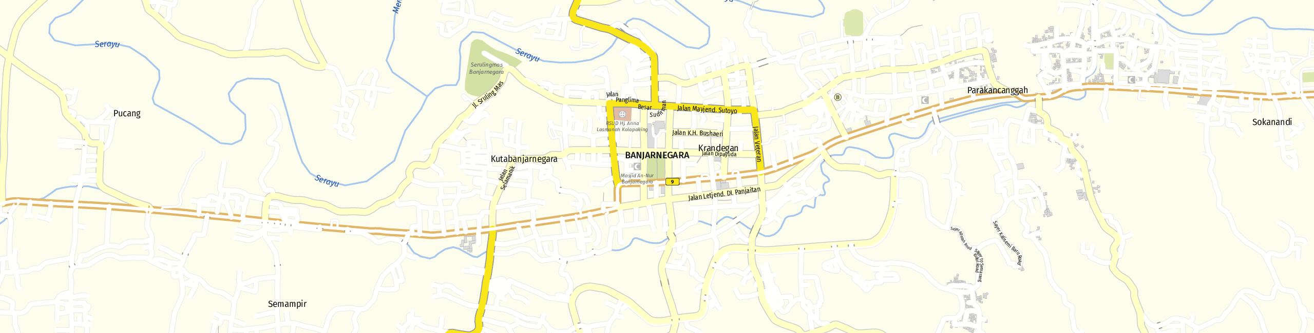 Stadtplan Banjarnegara zum Downloaden.